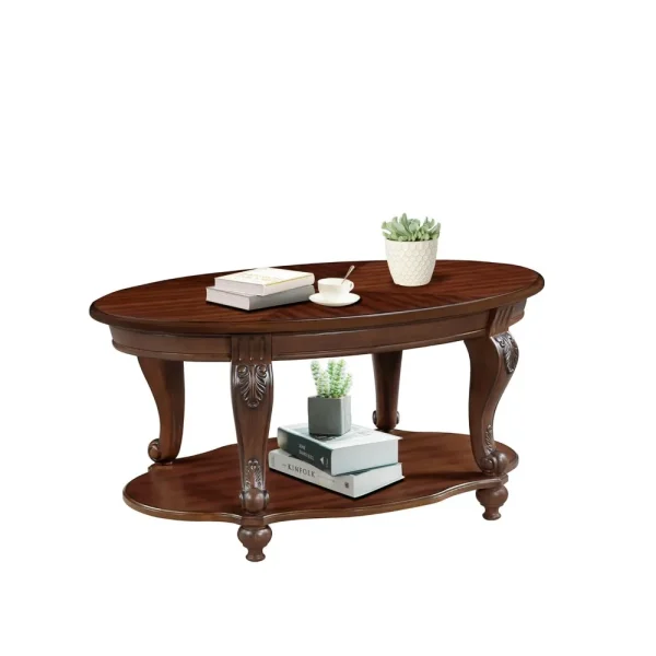 Oval Wood Coffee Tables for Living Room
