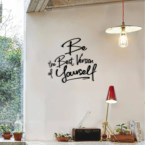 1pc Metal Wall Art with Get Shit Done Quote
