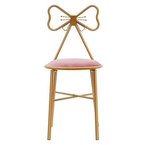 Elegant Pink Butterfly Backrest Chair / Soft Cushion,