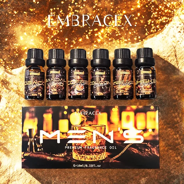 6PC/1Set Men's Essential Oils Perfume Essential Oils Gifts Box